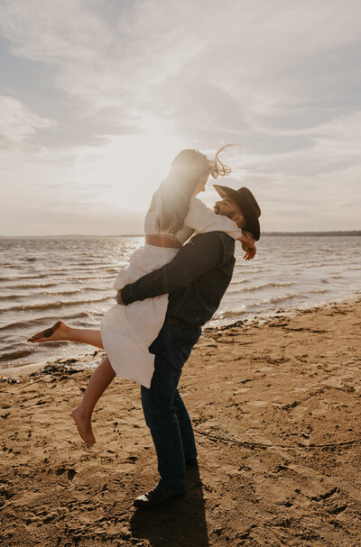 A romantic engagement photoshoot in Wisconsin.