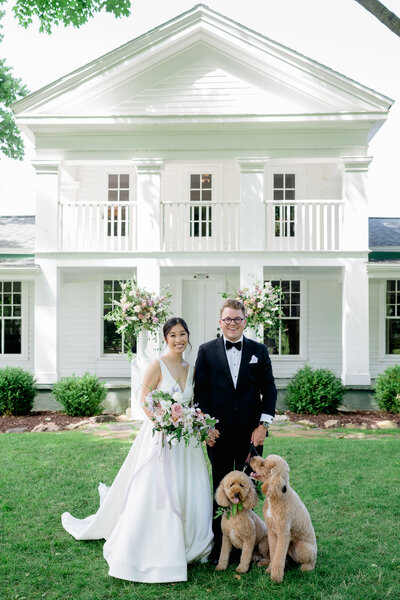 Bride and Groom at Cornman Farms