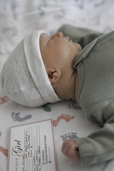 Newborn photos in hospital