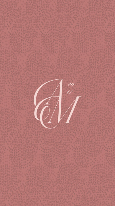 Aly Matei submark logo on a pink textured background