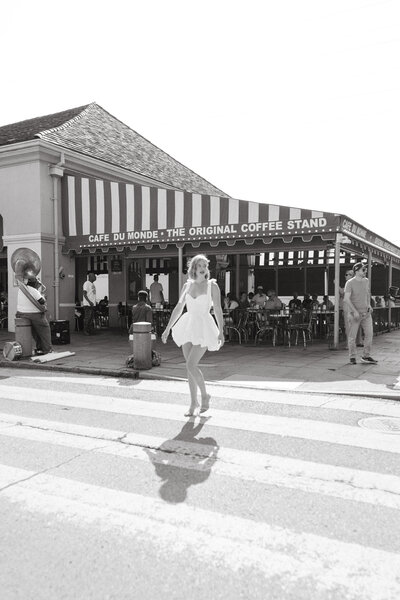 Elegant short wedding dress for wedding in new orleans.