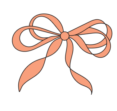 Tangerine bow graphic