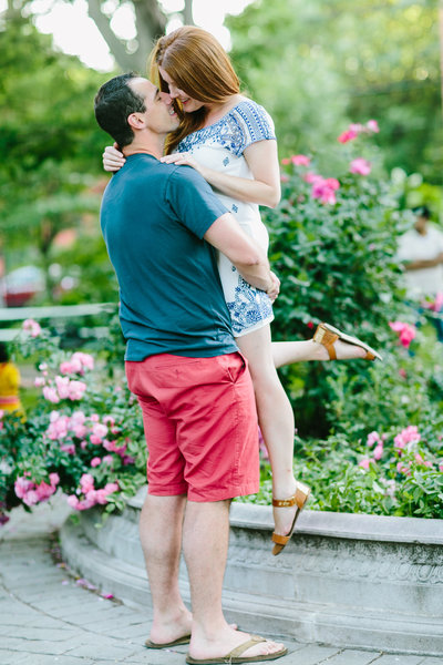 fun and vibrant engagement session in Rye NY