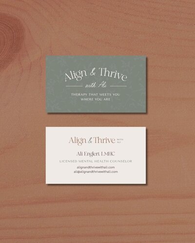 Florida therapist business card design