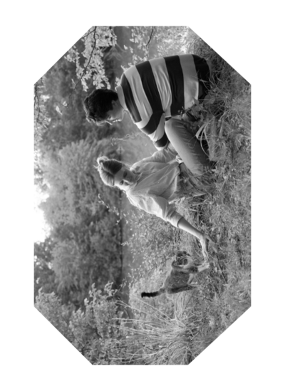 Meg and JJ in a field