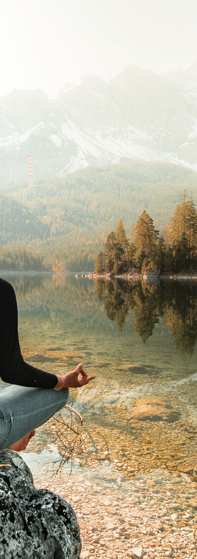 Meditation by a lake