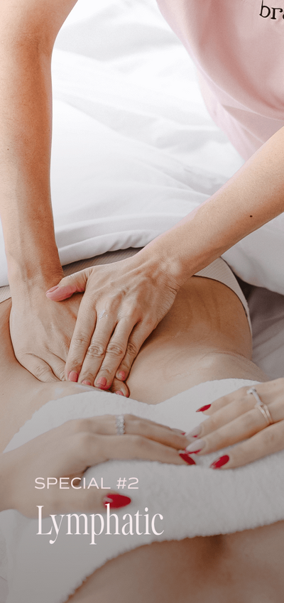 Lymphatic massage on a stomach