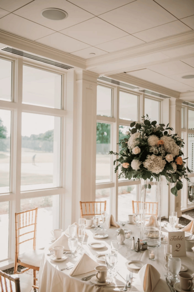 Manchester Country Club - Indoor Wedding Reception, With Decor Set Up