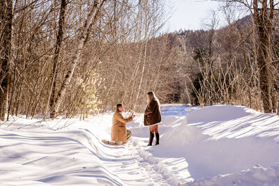 fun and joyful lesbian wedding ceremony at Waterville Valley Resort By Lisa Smith Photography