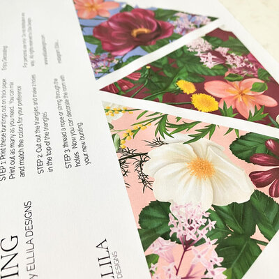 Free small botanical bunting 2