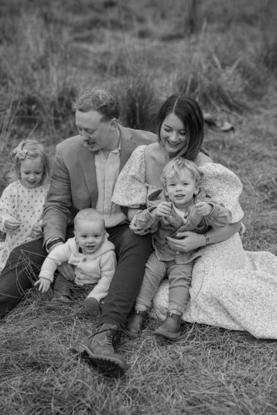 Family stands together in a photoshoot in Pennsylvania