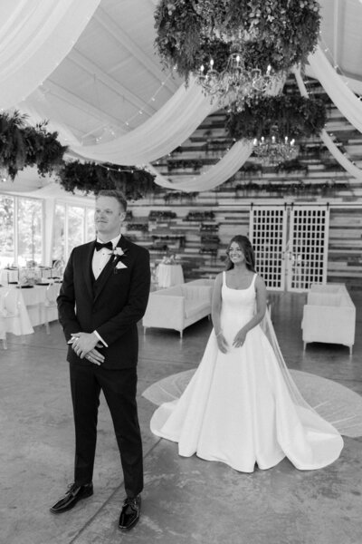 black and white first look photos