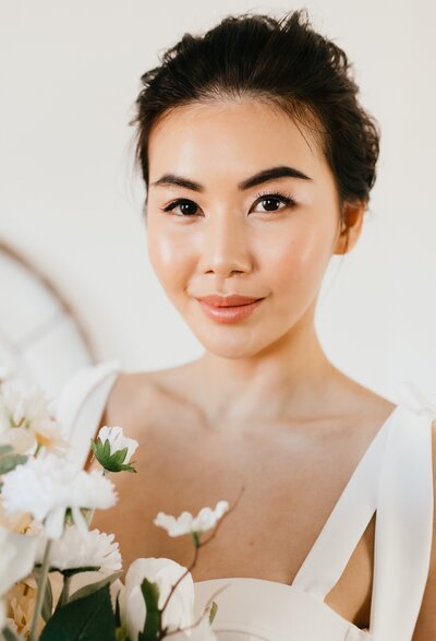 Neutral elegant modern bridal makeup 2