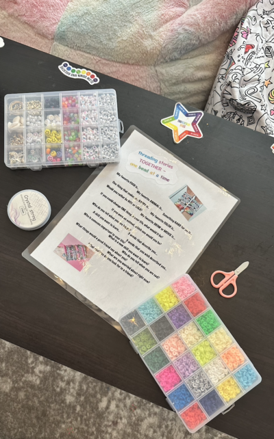 Therapeutic craft lain on a table