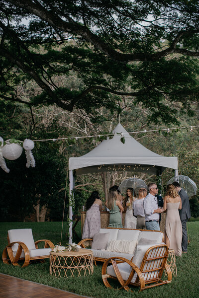 Wedding photos in front of Moss, Denver wedding venue