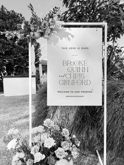 luxury designer welcome signs for wedding