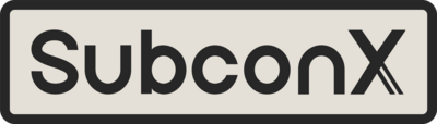 SubconX logo - custom logo for subcontractor project management software
