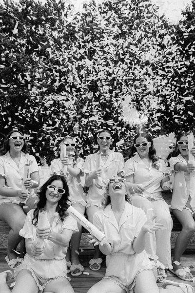 Bridal party photos shot in New York City by destination wedding photographer based in Nashville, TN.