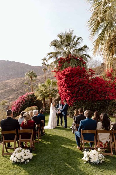 A wedding in Palm Springs, California.