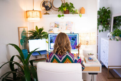 Create & Wander Designer Working at Desk - Create & Wander