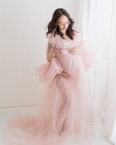 pink sheer dress