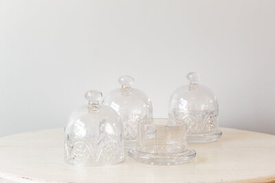 TE Inventory-Clear Glass Cloche Small Ornate 127