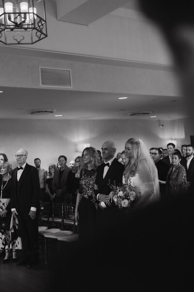 candid intimate wedding ceremony photo in Denver