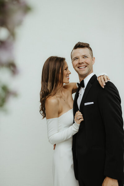 bride and groom during their bridals 