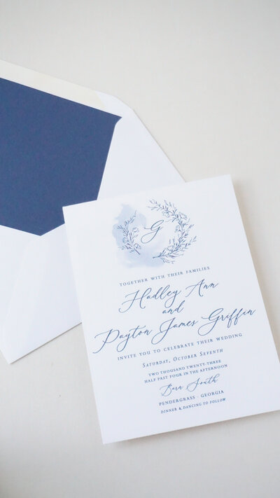 Denver Colorado semi-custom wedding invitations TDC