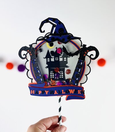 Witchy Halloween 3D Shaker Topper