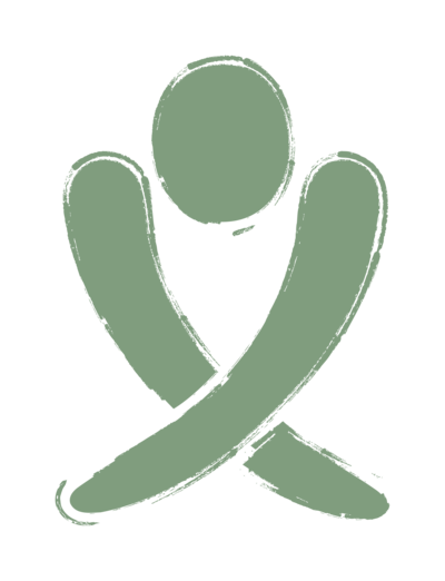 Simple icon of a masseuse 