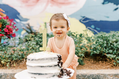 Cake Smash photography Marietta Family Photographer Lindsey Powell Photography