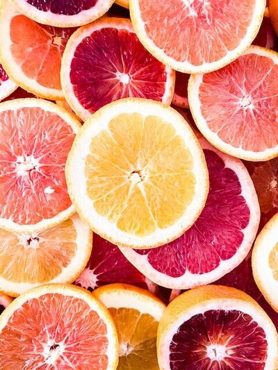 Different colors and shades of grapefruits for hormone and metabolic support