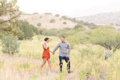 couple walking together in Sierra Vista canyon