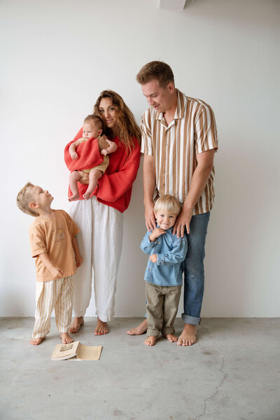 studio family of five photos in costa mesa