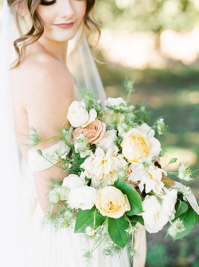 Bride and groom walk up memorial steps at their DC wedding