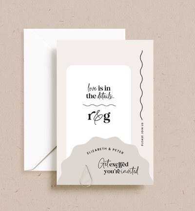 Big Love neutrals invitation package by State of Elliott