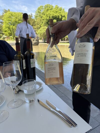 Lunch wine and lunch at Chateau La Coste