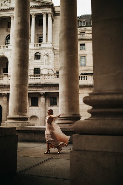 Portrait photographer london photoshoot at Royal Exchange