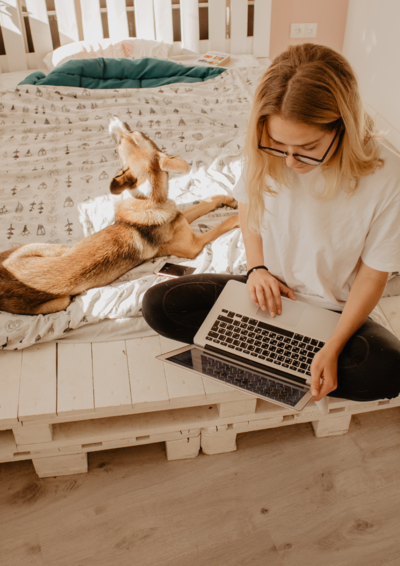 Woman with dog