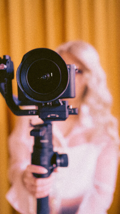 Social media Video marketing Women with Camera