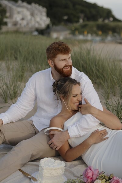 Michigan beach elopement on the lake