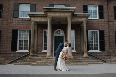 Couple sharing meaningful vows during their wedding in Ontario