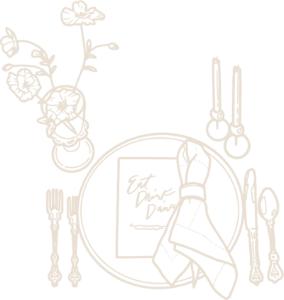 hand illustrated flower arch