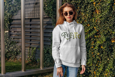 Mockup hoodie of a developmental editor logo