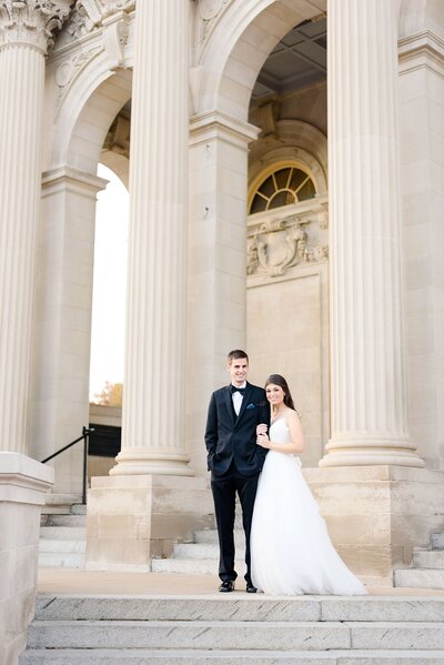 bride and groom on their wedding day