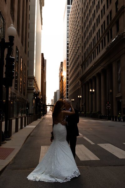 Downtown wedding photos in Chicago