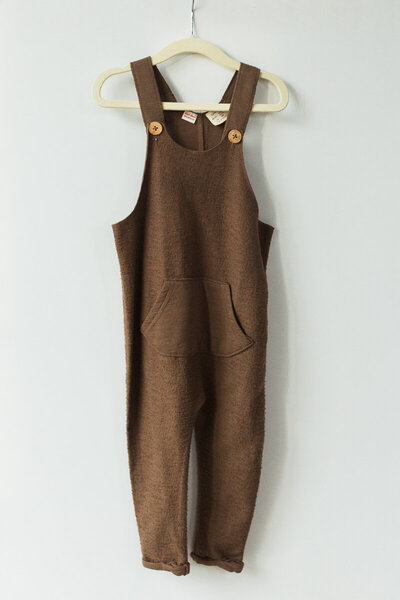 brown cotton overalls for boys