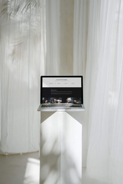 Desktop version of the Instagram links Showit template