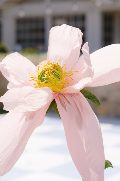 giant flower decor at Mission Hills Country Club Kansas City wedding